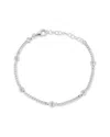 Glaze Jewelry Rhodium Plated Cz Curb Link Bracelet