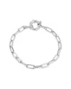 Glaze Jewelry Rhodium Plated Link Bracelet