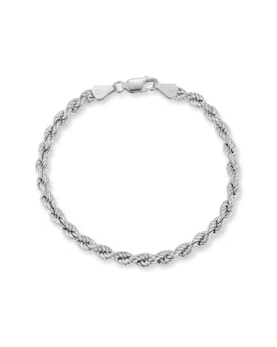 Glaze Jewelry Sterling Silver Rope Bracelet In Metallic