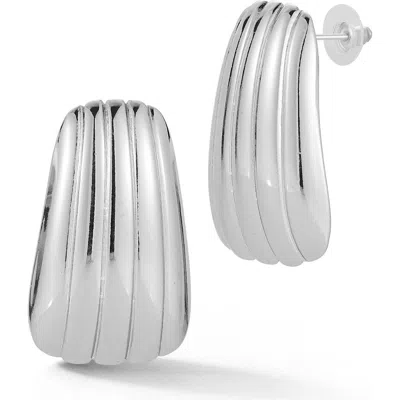 Glaze Jewelry Silver-plated Stainless Steel Earrings In Metallic