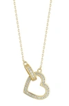 Glaze Jewelry Ring & Heart Necklace In Gold