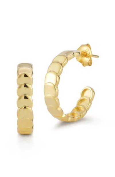 Glaze Jewelry Scallop Hoop Earrings In Gold