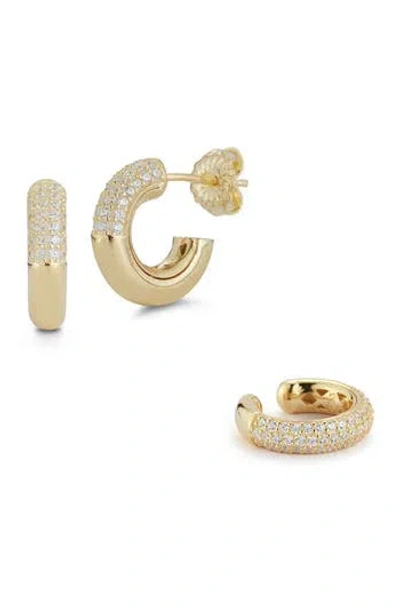 Glaze Jewelry Set Of 2 14k Gold Plated Silver Earrings
