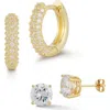 Glaze Jewelry Set Of 2 14k Gold Plated Silver Earrings In Gold