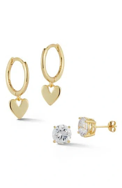 Glaze Jewelry Set Of 2 14k Gold Plated Silver Earrings