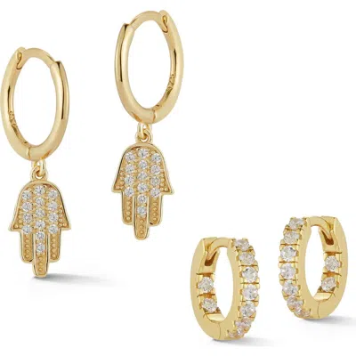 Glaze Jewelry Set Of 2 14k Gold Plated Silver Earrings