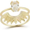 Glaze Jewelry Set Of 2 Sterling Silver Rings In Gold