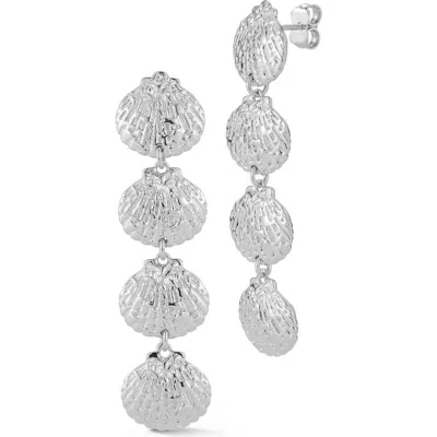 Glaze Jewelry Shell Drop Earrings In Metallic
