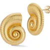 Glaze Jewelry Shell Earrings In Gold