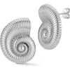 Glaze Jewelry Shell Earrings In Silver