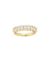 Glaze Jewelry 14k Over Silver Cz Oval Eternity Band Ring