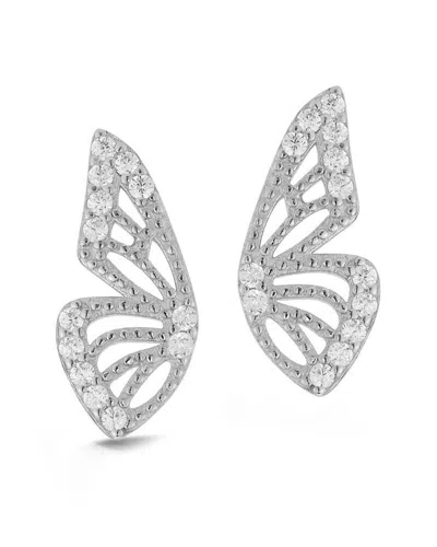 Glaze Jewelry Silver Cz Butterfly Earring