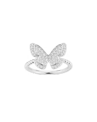 Glaze Jewelry Silver Cz Butterfly Ring