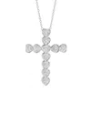 Glaze Jewelry Silver Cz Cross Necklace