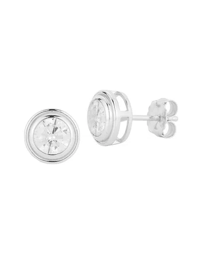 Glaze Jewelry Silver Cz Earrings In Transparent