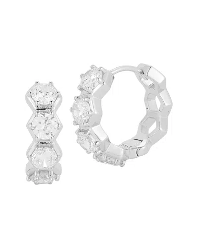 Glaze Jewelry Silver Cz Earrings In Metallic