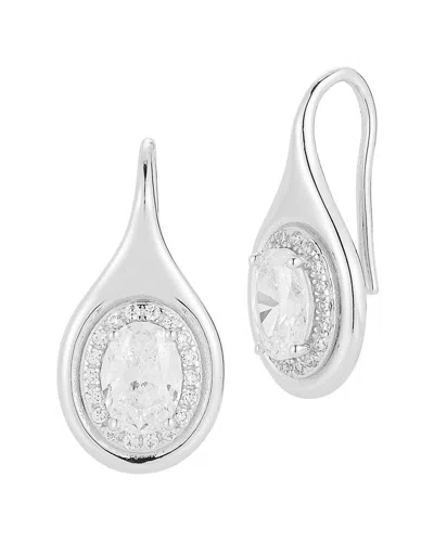 Glaze Jewelry Silver Cz Earrings In Metallic