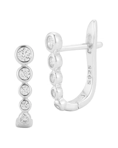 Glaze Jewelry Silver Cz Earrings In Metallic