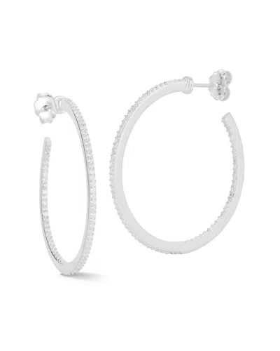Glaze Jewelry Silver Cz Earrings In Transparent
