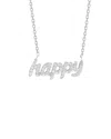 Glaze Jewelry Cubic Zirconia Happy Pendant Necklace
