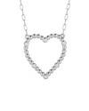 Glaze Jewelry Silver Cz Heart Necklace