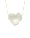 Glaze Jewelry Cubic Zirconia Heart Pendant Necklace