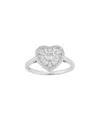 Glaze Jewelry Silver Cz Heart Ring