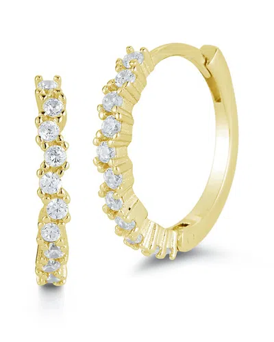 Glaze Jewelry Silver Cz Huggie Earrings