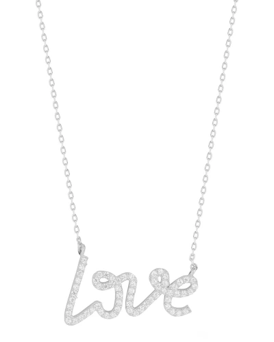 Glaze Jewelry Silver Cz Love Necklace