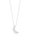 Glaze Jewelry Silver Cz Moon Necklace
