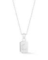 Glaze Jewelry Silver Cz Moon Tag Necklace