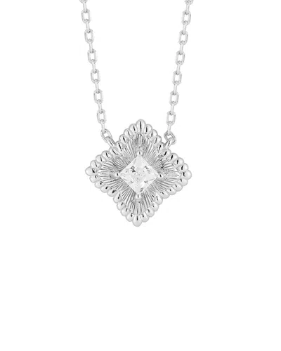 Glaze Jewelry Silver Cz Necklace In Metallic