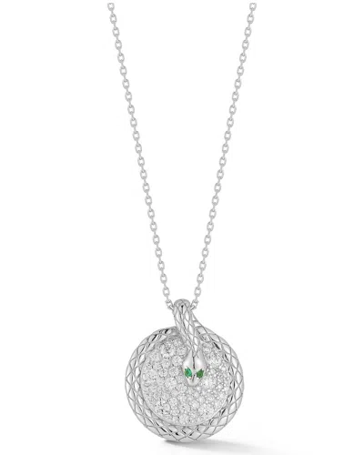 Glaze Jewelry Snake Pendant Necklace In Silver