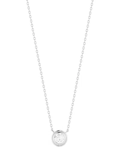 Glaze Jewelry Silver Cz Necklace In Transparent