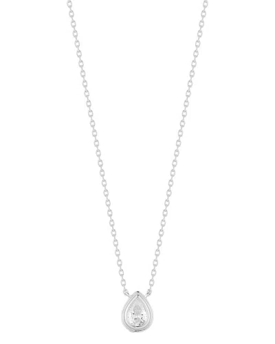 Glaze Jewelry Silver Cz Necklace In Metallic