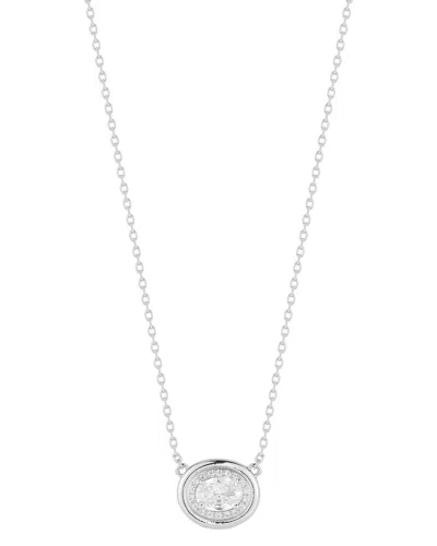 Glaze Jewelry Silver Cz Necklace In Metallic