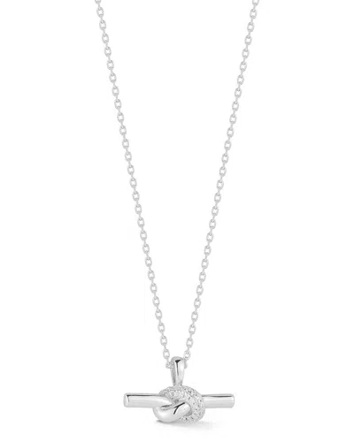Glaze Jewelry Silver Cz Necklace In Metallic