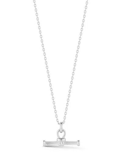 Glaze Jewelry Silver Cz Necklace In Metallic