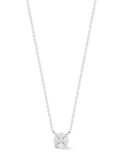 Glaze Jewelry Silver Cz Necklace In Transparent