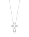 Glaze Jewelry Silver Cz Open Cross Necklace