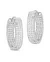 Glaze Jewelry Silver Cz Oval Hoops
