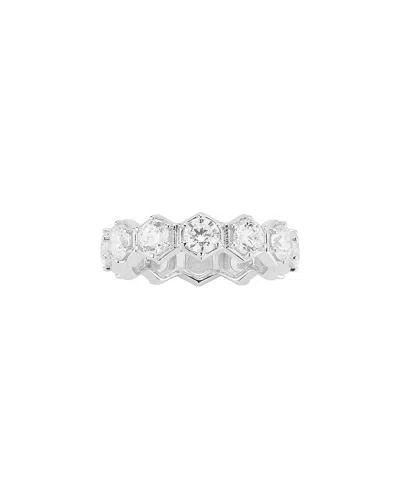 Glaze Jewelry Silver Cz Ring In Metallic