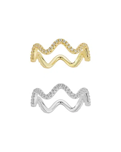 Glaze Jewelry Silver Cz Ring In Gold
