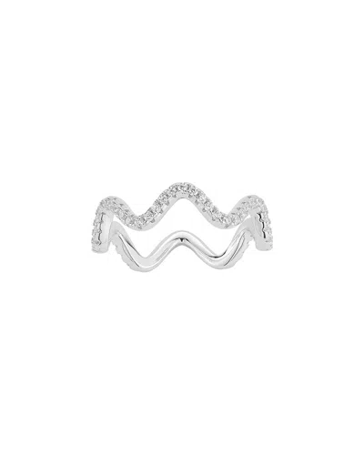 Glaze Jewelry Silver Cz Ring In Metallic
