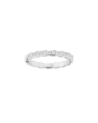 Glaze Jewelry Silver Cz Serpent Band Ring