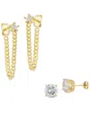 Glaze Jewelry Silver Cz Set Of Earrings
