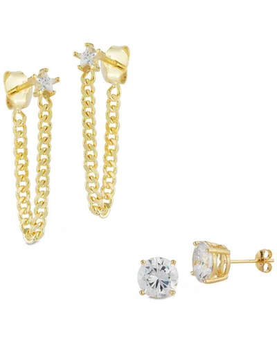 Glaze Jewelry Silver Cz Set Of Earrings