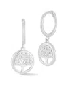 Glaze Jewelry Tree Of Life Huggie Hoop Earrings