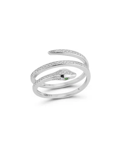 Glaze Jewelry Silver Cz Twist Snake Ring