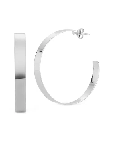 Glaze Jewelry Silver Flat Hoops